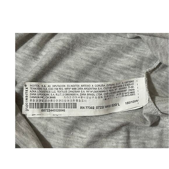 Zara Man Basic Colorblock Crewneck T-Shirt| L Short Sleeves Yellow Gray Casual - Picture 6 of 9